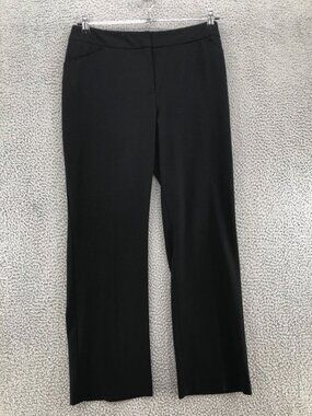 Chicos Pants Womens 1 US 8 Short Black Straight Leg Stretch Career Classic Work